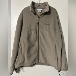 Columbia Tan Full‑Zip Fleece Jacket Men’s XL